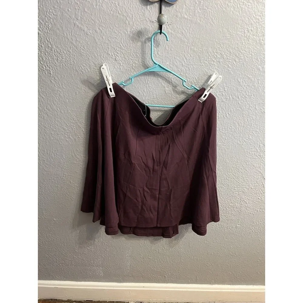 Torrid Skirt Womens 2‎ Maroon Pull On Elastic Waist  Skate